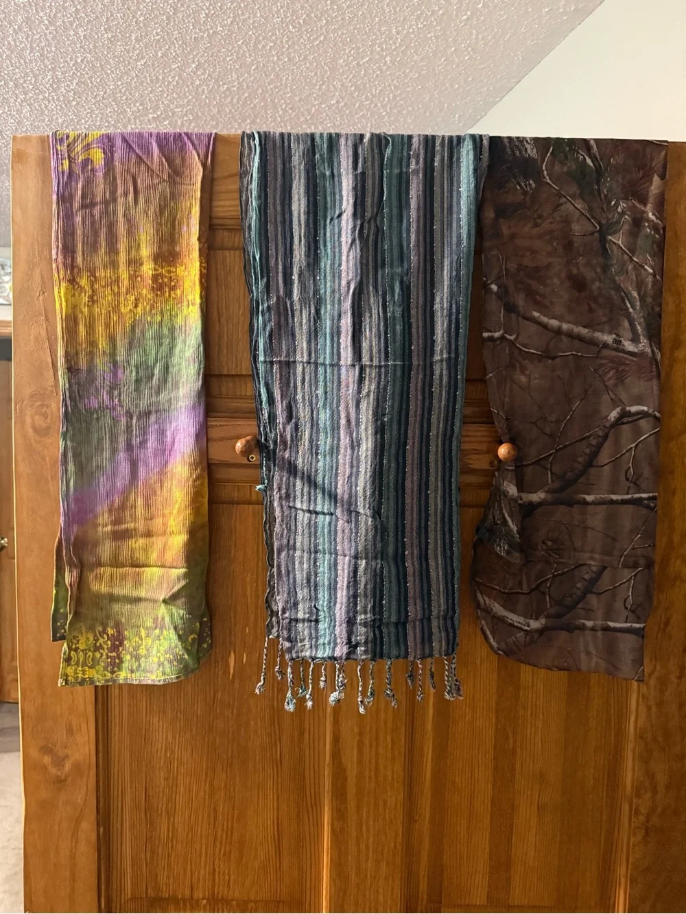 Bohemian merino wool wrap plus bundle of scarves